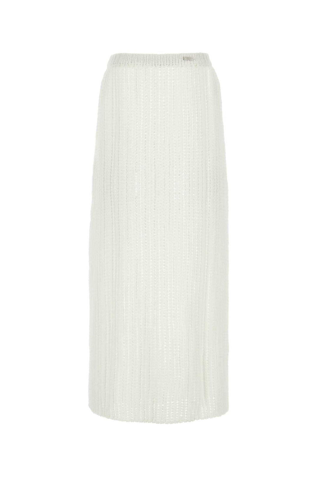 Salvatore Ferragamo Women White Cotton Skirt