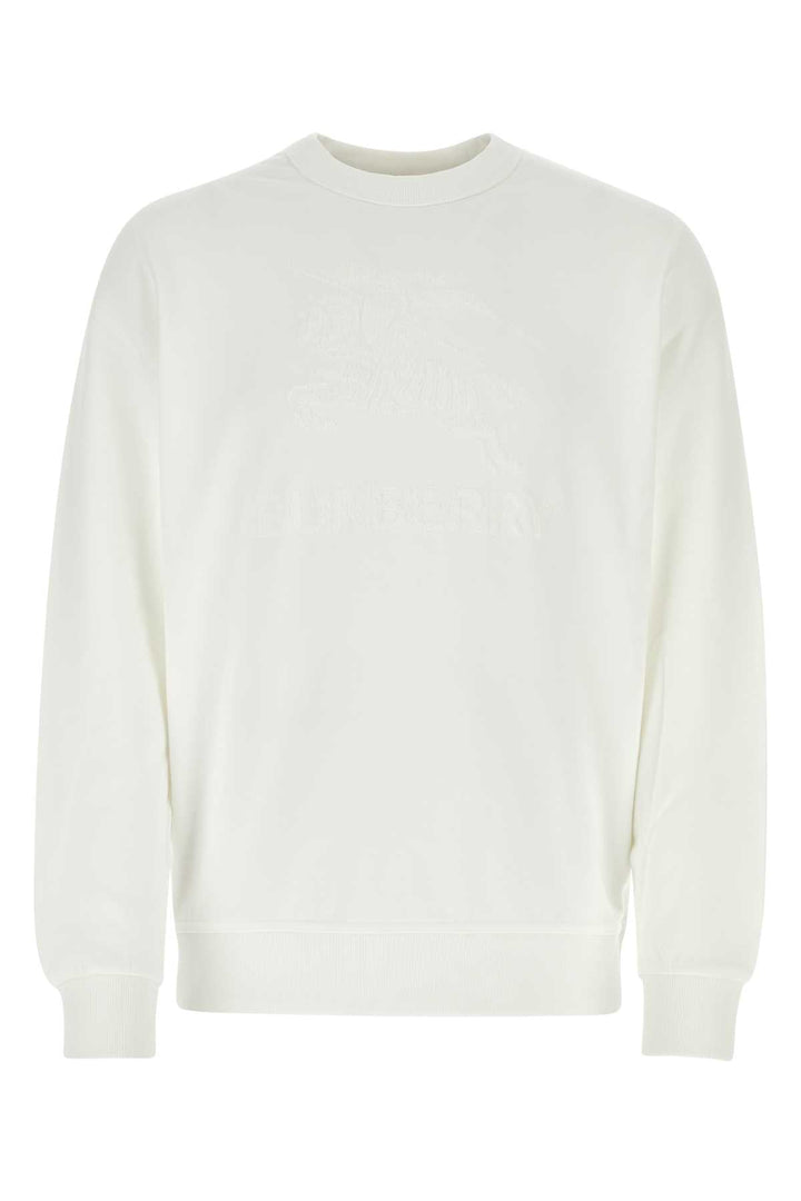 Burberry Men White Cotton Sweatshirt