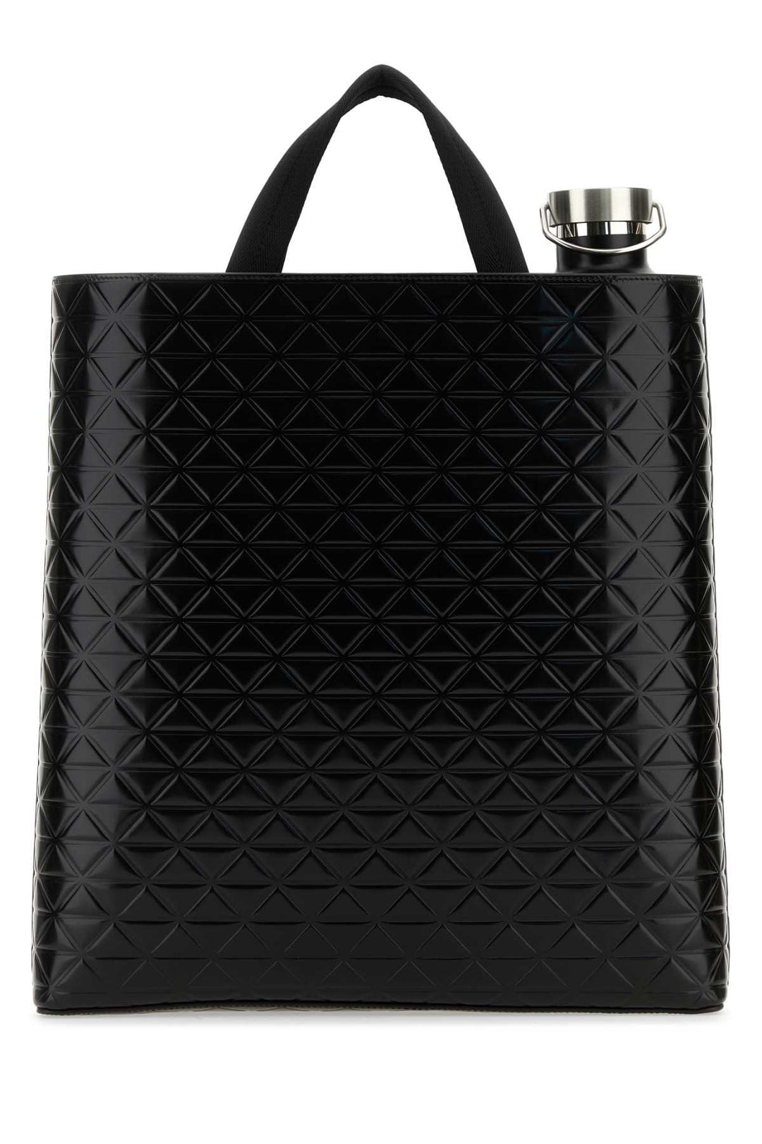 Prada Men Black Leather Shopping Bag