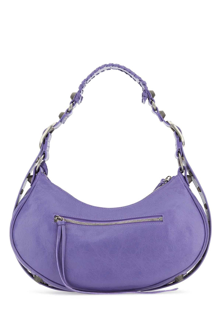 Balenciaga Women Light Purple Leather Le Cagole S Shoulder Bag