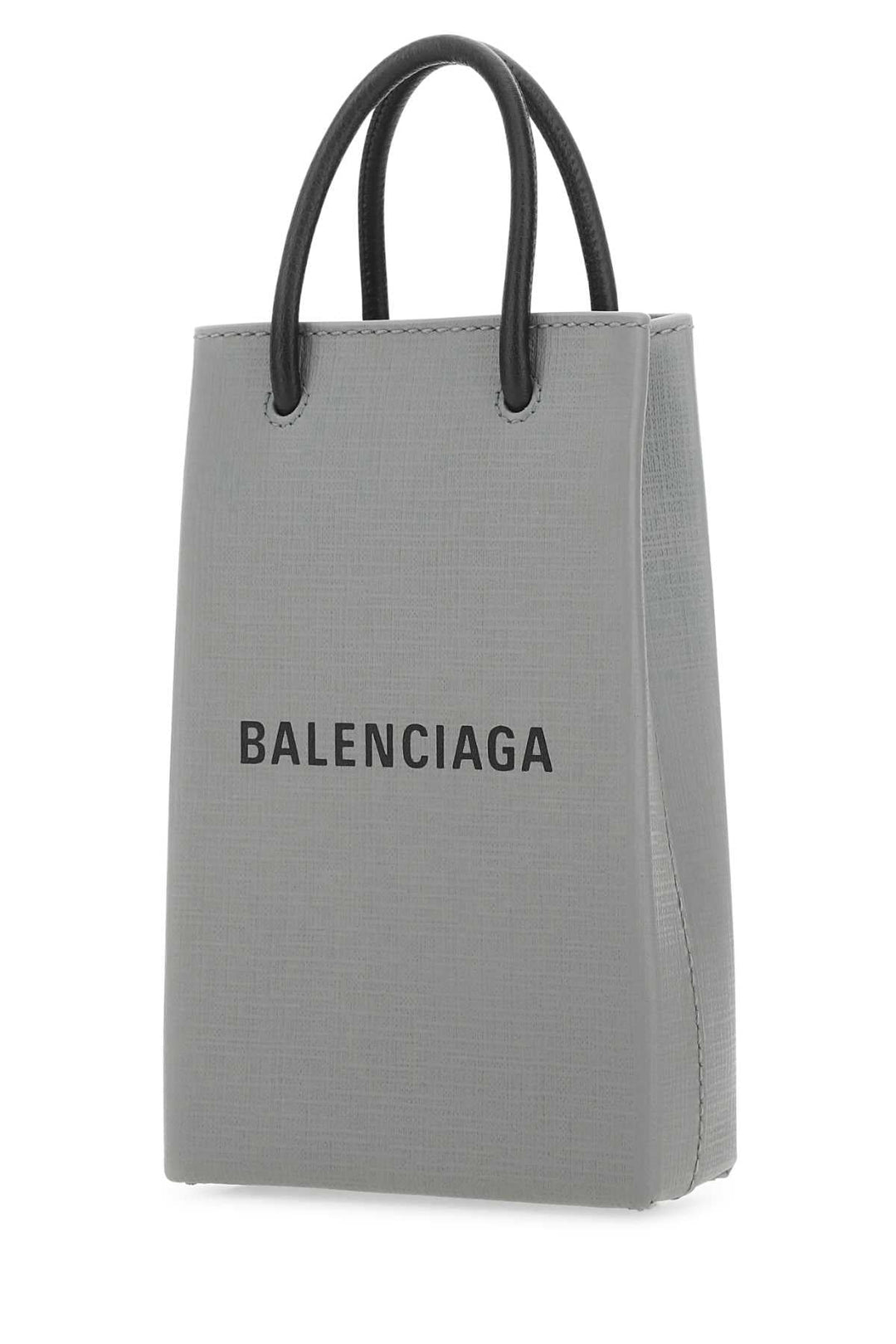 Balenciaga Women Grey Leather Phone Case