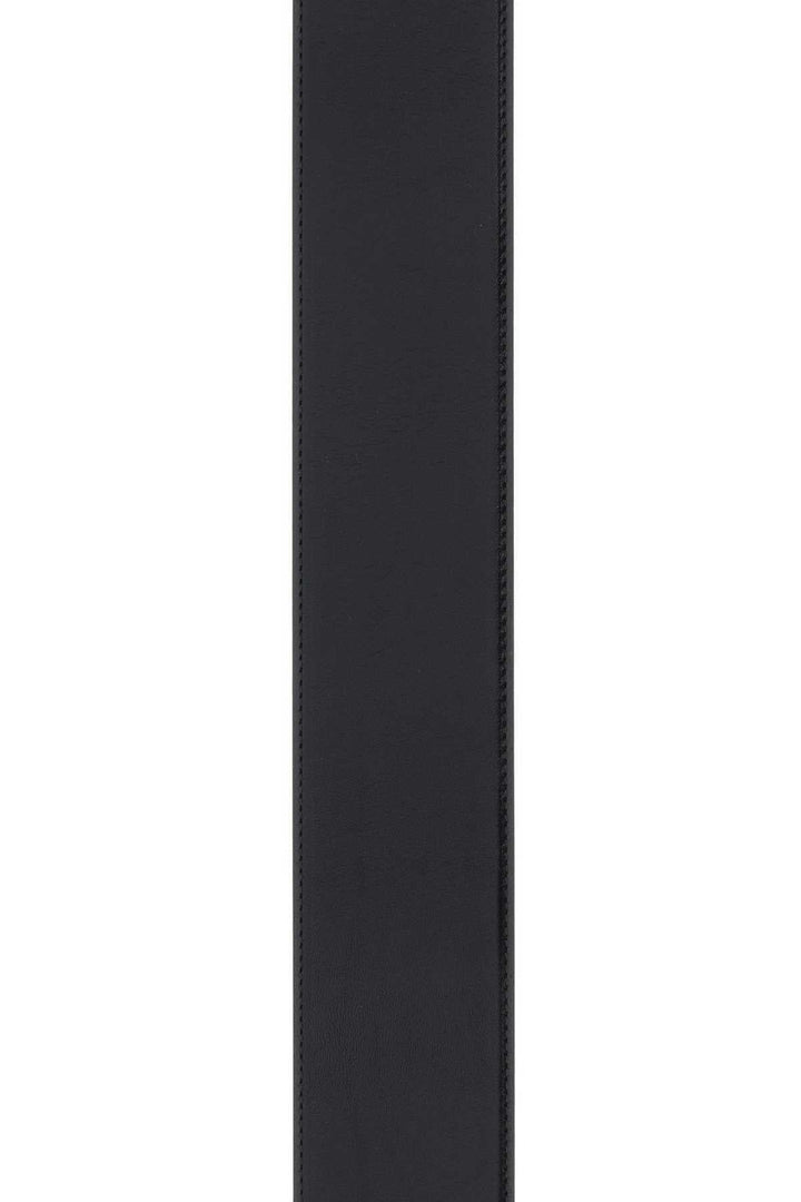 Alexander Mcqueen Women Black Leather Belt
