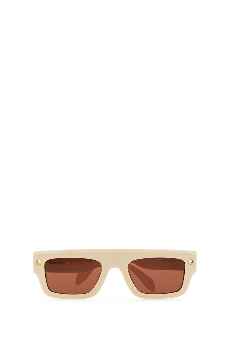 Alexander Mcqueen Women Ivory Acetate Sunglasses