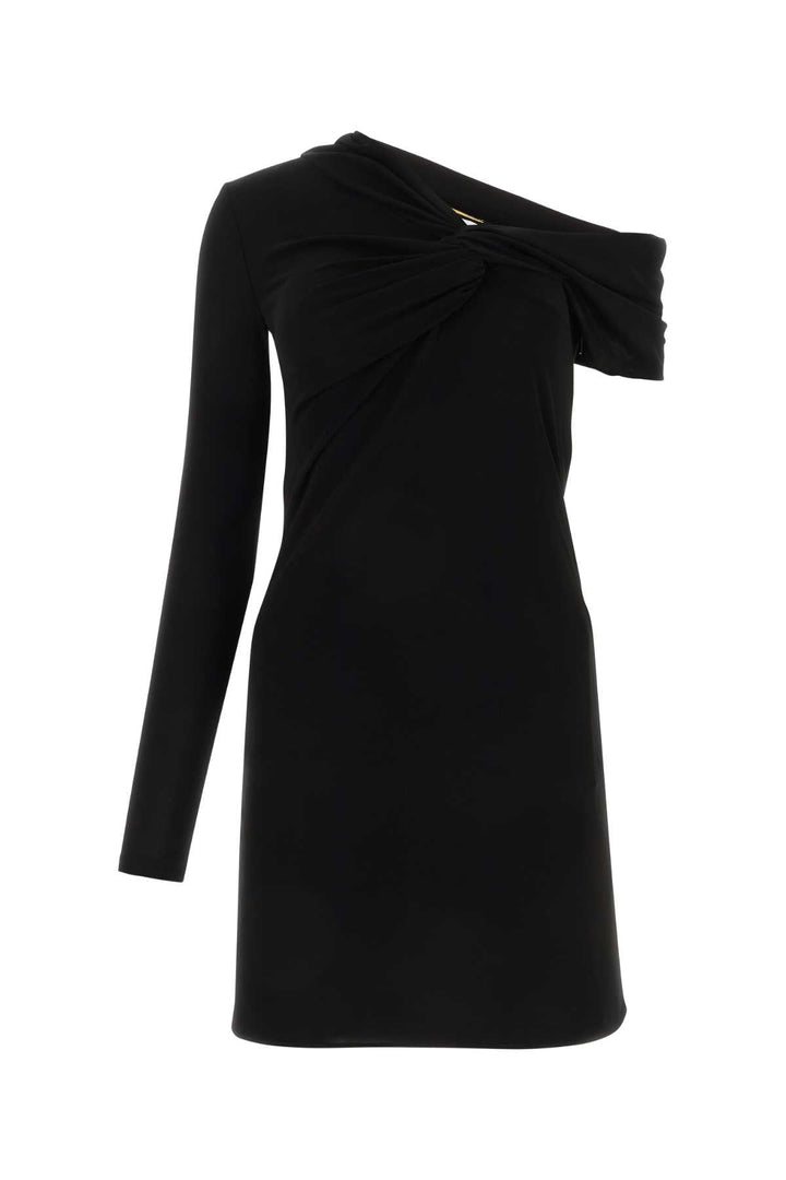 Saint Laurent Women Black Viscose Mini Dress