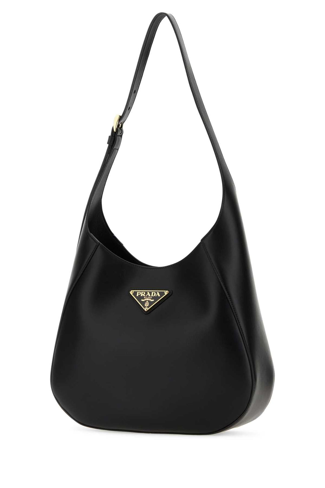Prada Women Black Leather Shoulder Bag