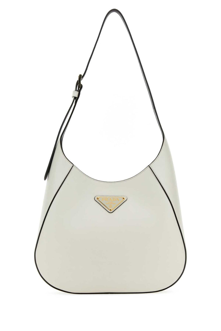 Prada Women White Leather Shoulder Bag