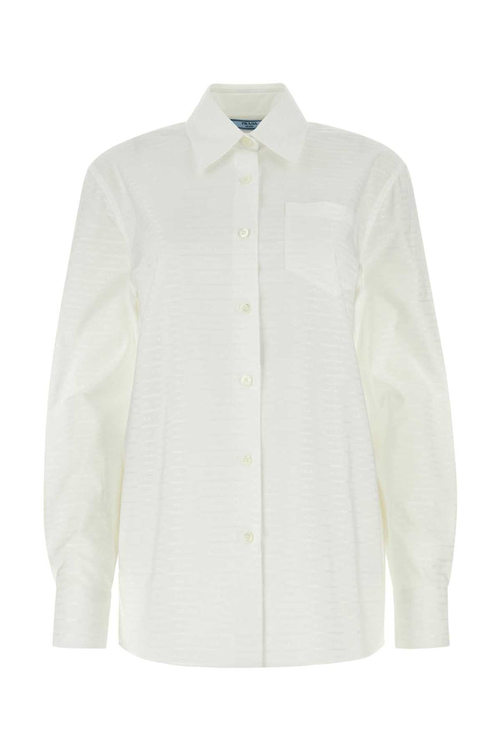 Prada Women White Cotton Shirt