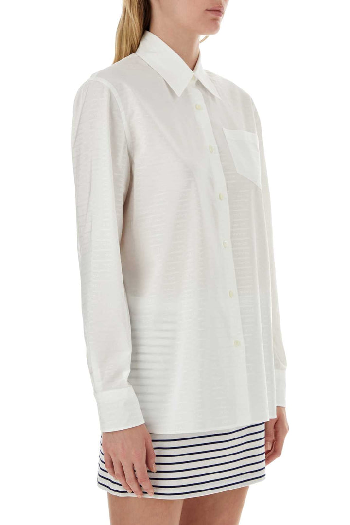 Prada Women White Cotton Shirt