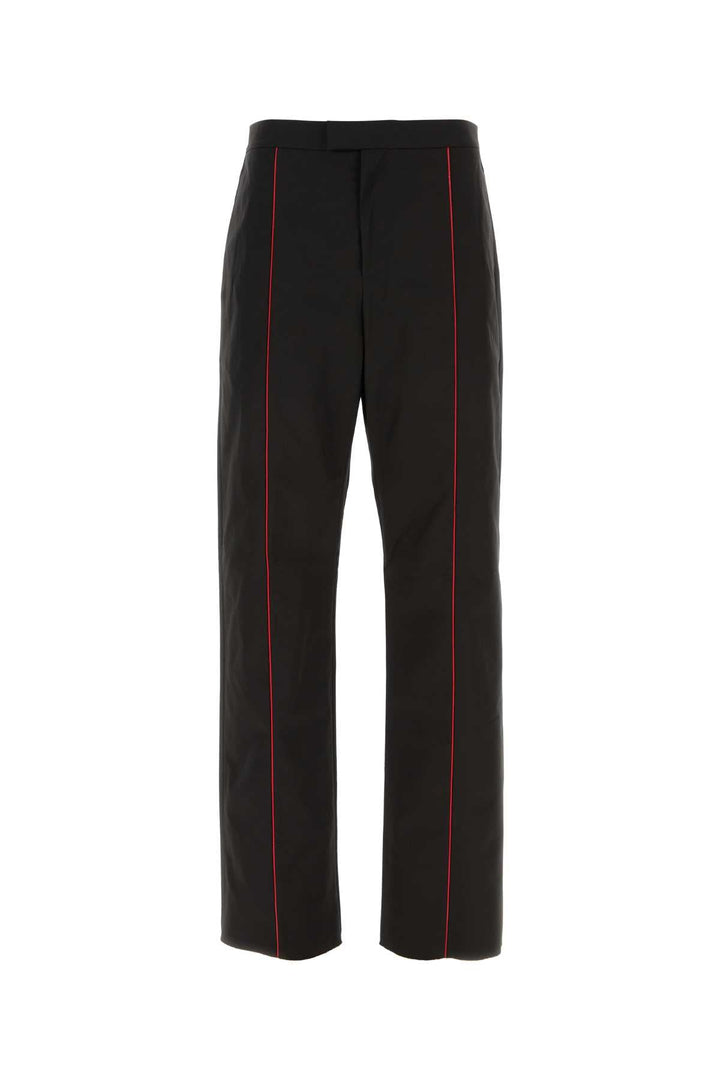 Salvatore Ferragamo Men Black Polyester Blend Pant