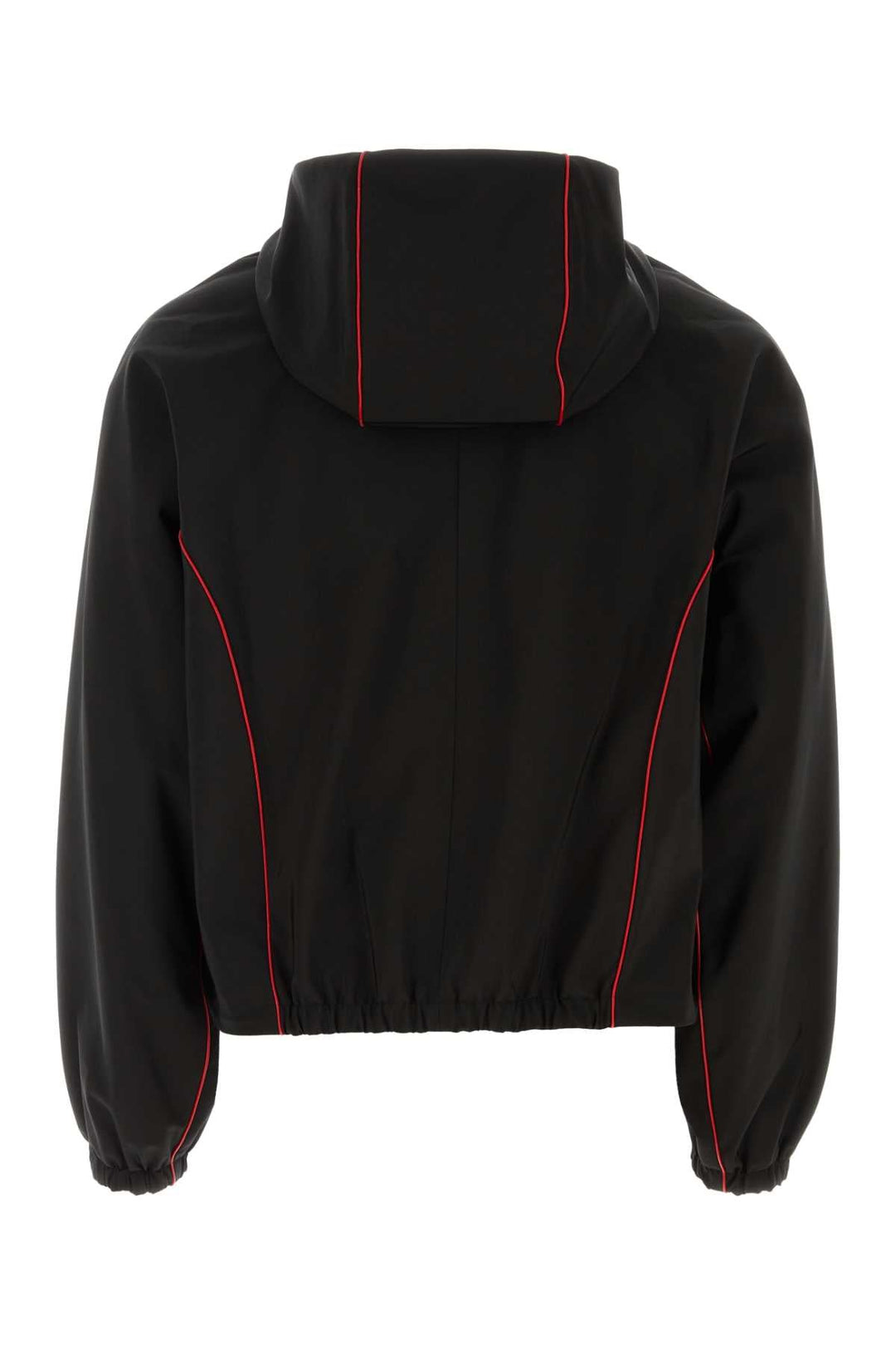Salvatore Ferragamo Men Black Polyester Blend Jacket