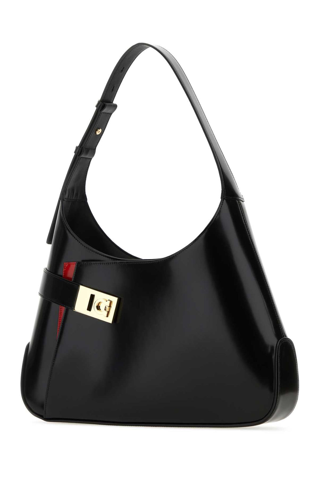 Salvatore Ferragamo Women Black Leather Large Arch Shoulder Bag