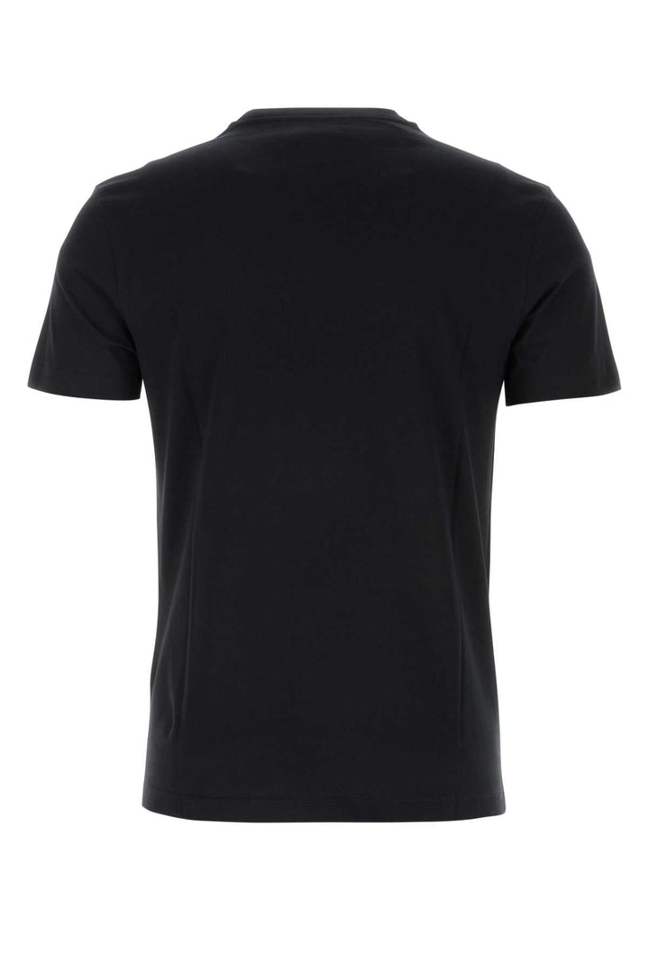 Versace Men Black Cotton T-Shirt