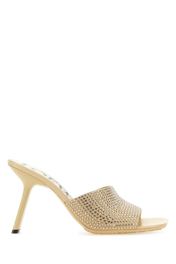 Loewe Women Beige Suede Petal Mules