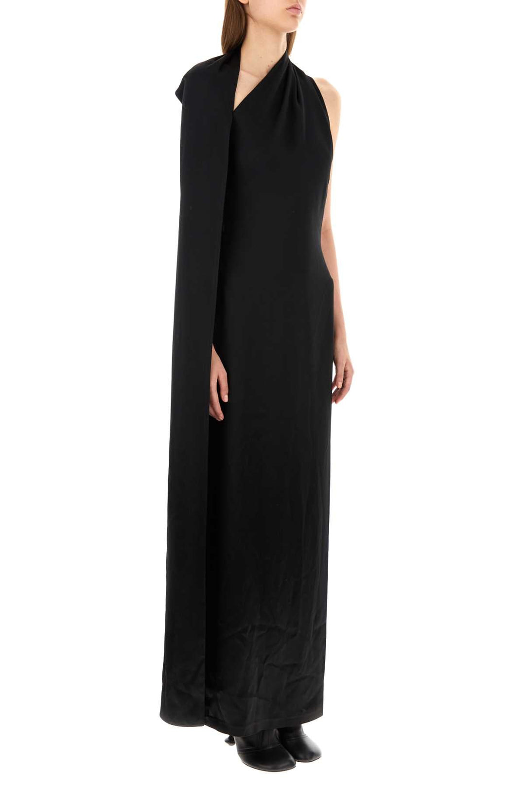 Loewe Women Black Satin Long Dress