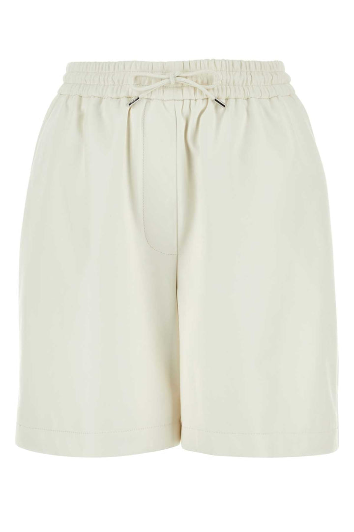 Loewe Women White Leather Shorts