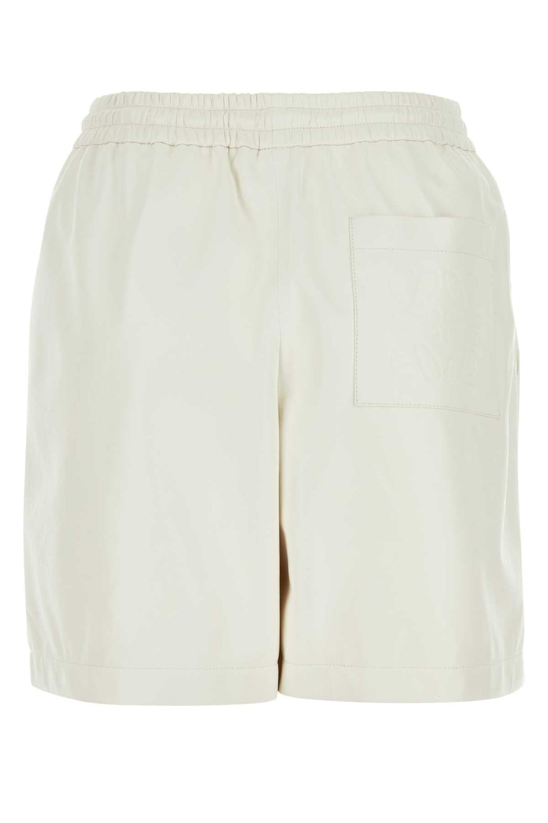 Loewe Women White Leather Shorts