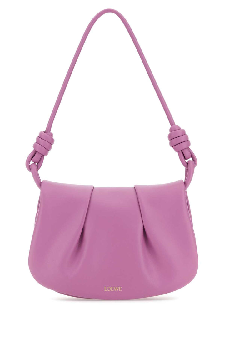Loewe Women Lilac Nappa Leather Paseo Shoulder Bag
