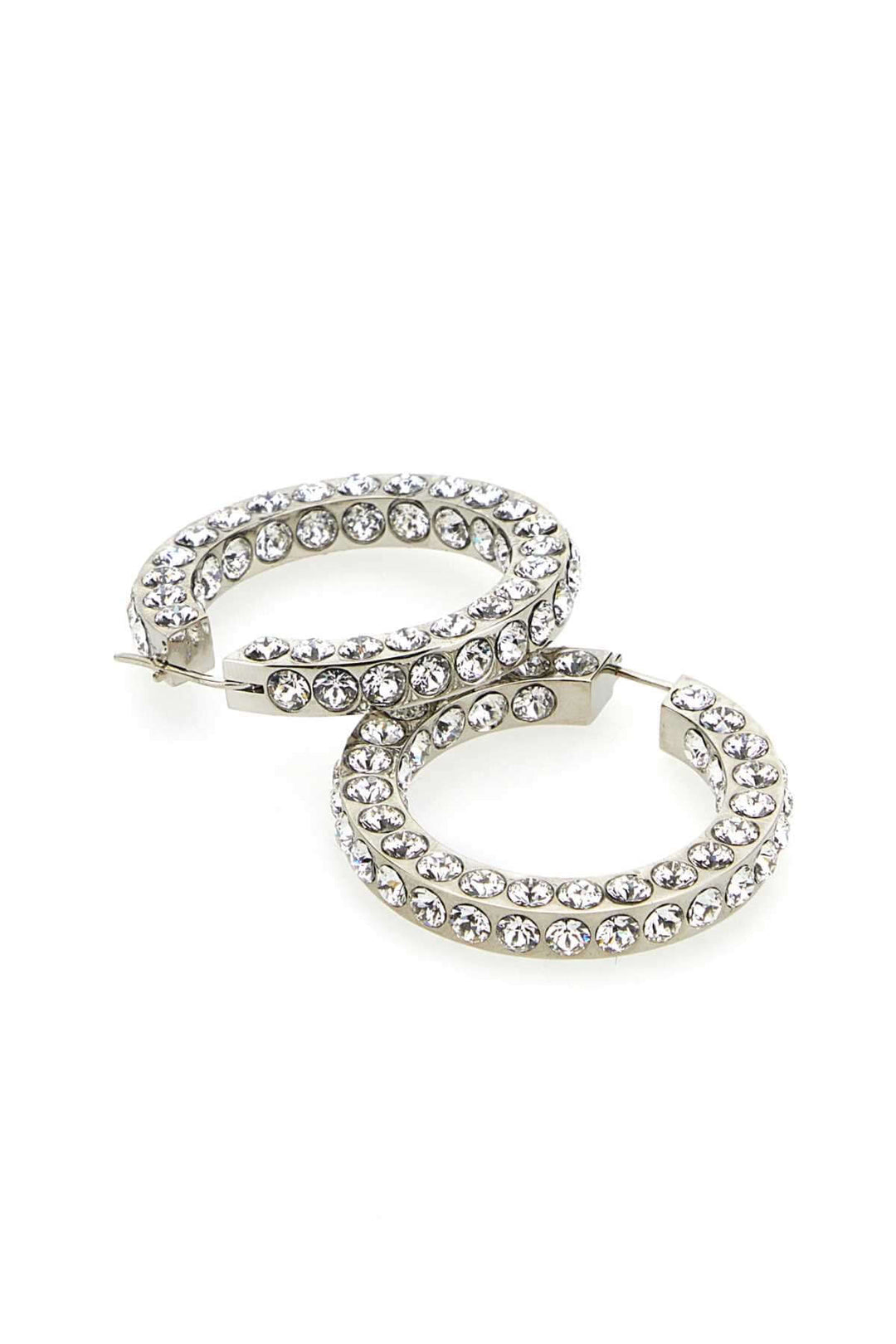 Amina Muaddi Women Embellished Metal Big Jaheel Earrings