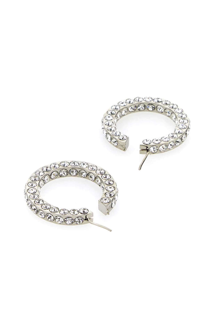 Amina Muaddi Women Embellished Metal Big Jaheel Earrings