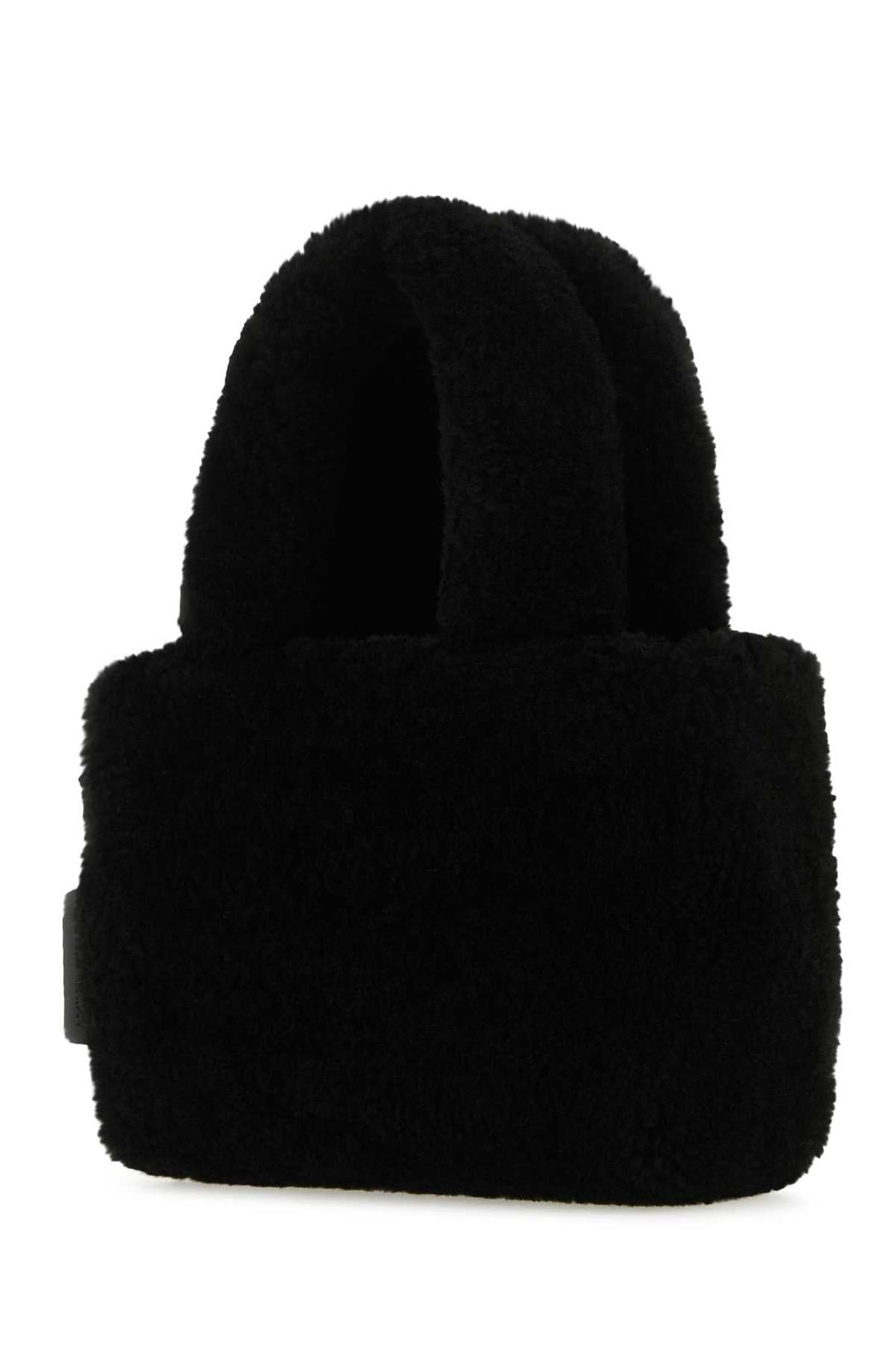 Amina Muaddi Women Black Shearling Amini Giuly Handbag