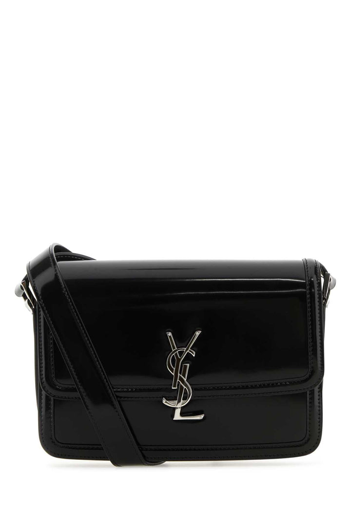 Saint Laurent Men Black Leather Solferino Medium Crossbody Bag