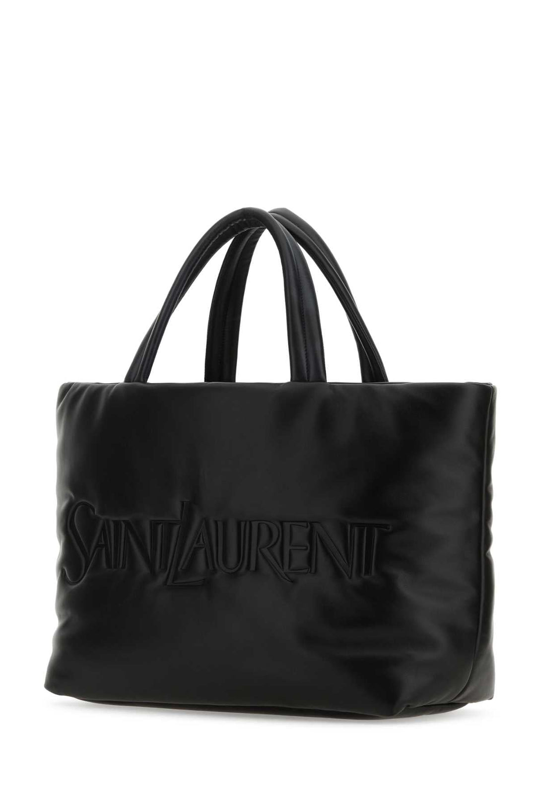 Saint Laurent Men Black Nappa Leather Saint Laurent Shopping Bag
