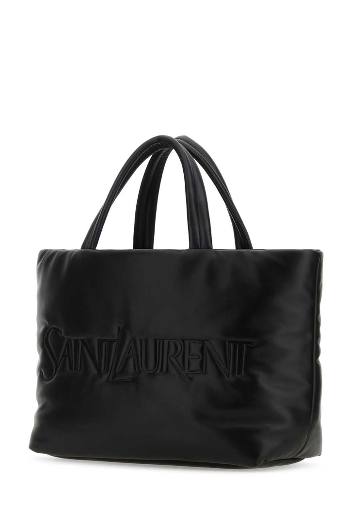 Saint Laurent Men Black Nappa Leather Saint Laurent Shopping Bag