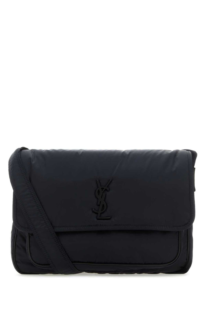 Saint Laurent Men Dark Blue Nylon Niki Crossbody Bag