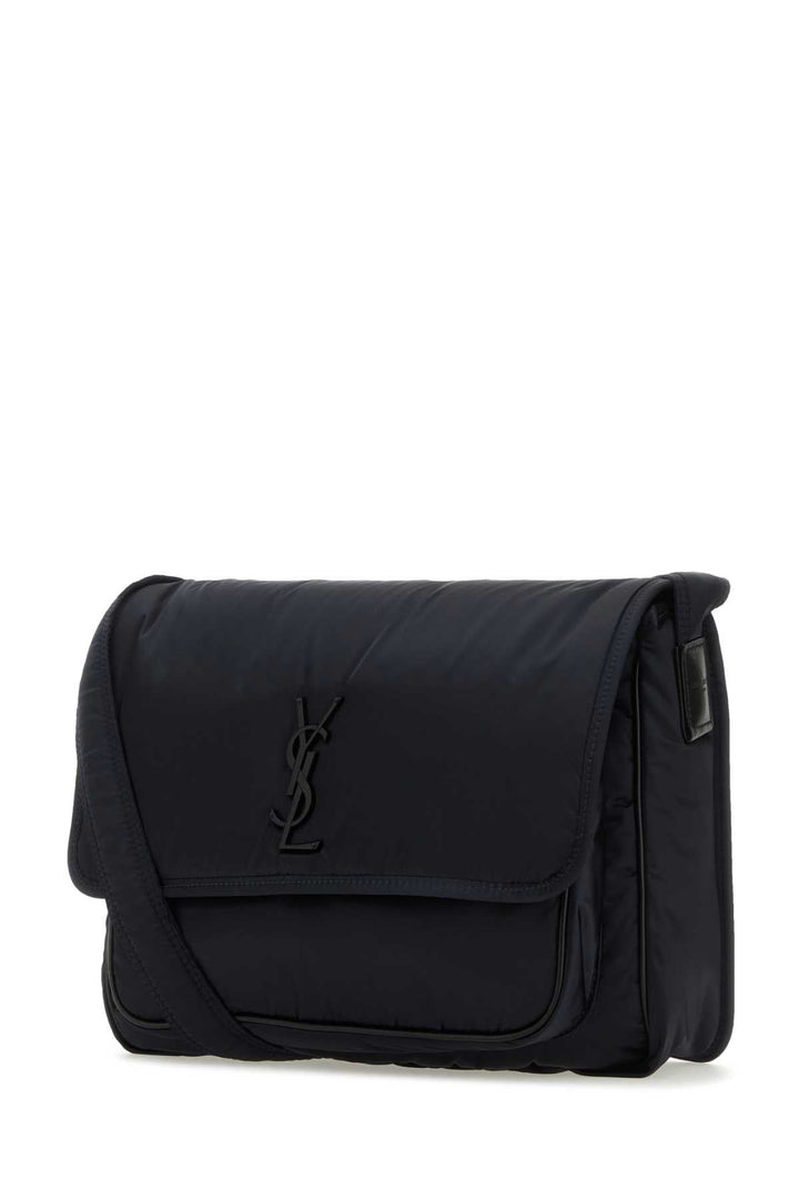 Saint Laurent Men Dark Blue Nylon Niki Crossbody Bag