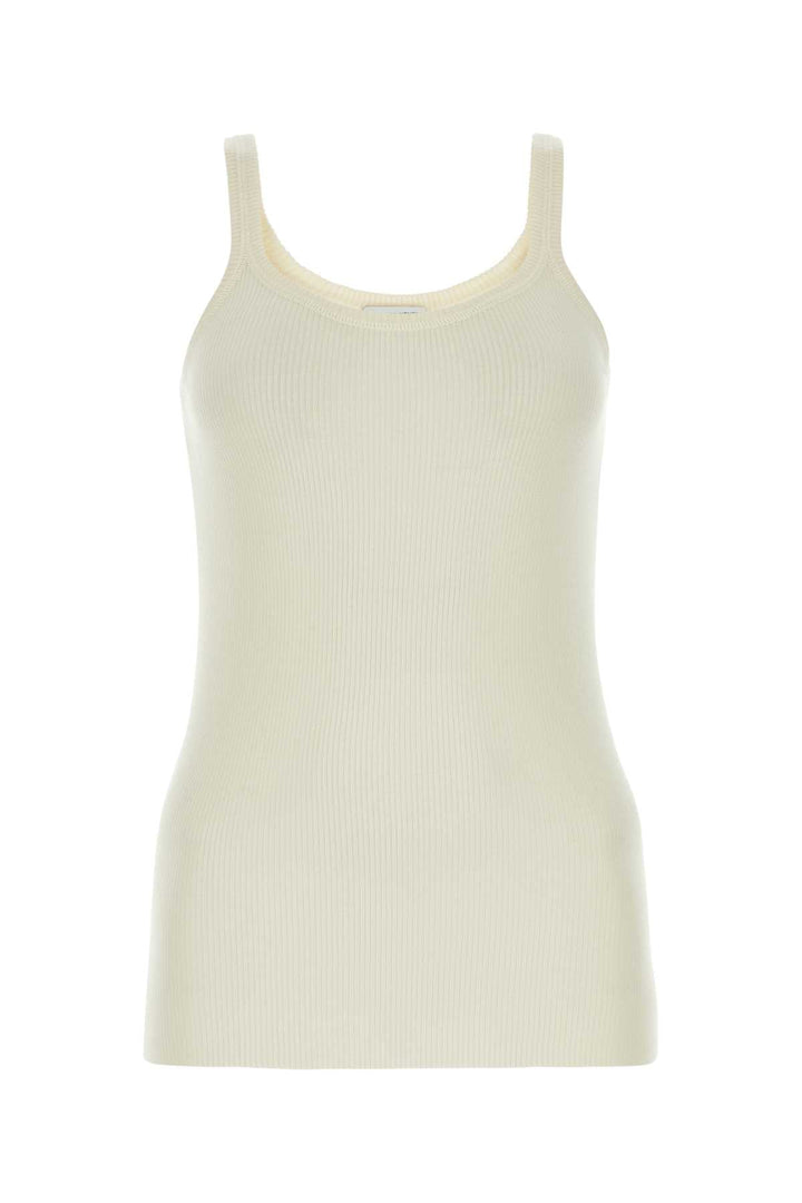 Bottega Veneta Women Ivory Wool Tank Top