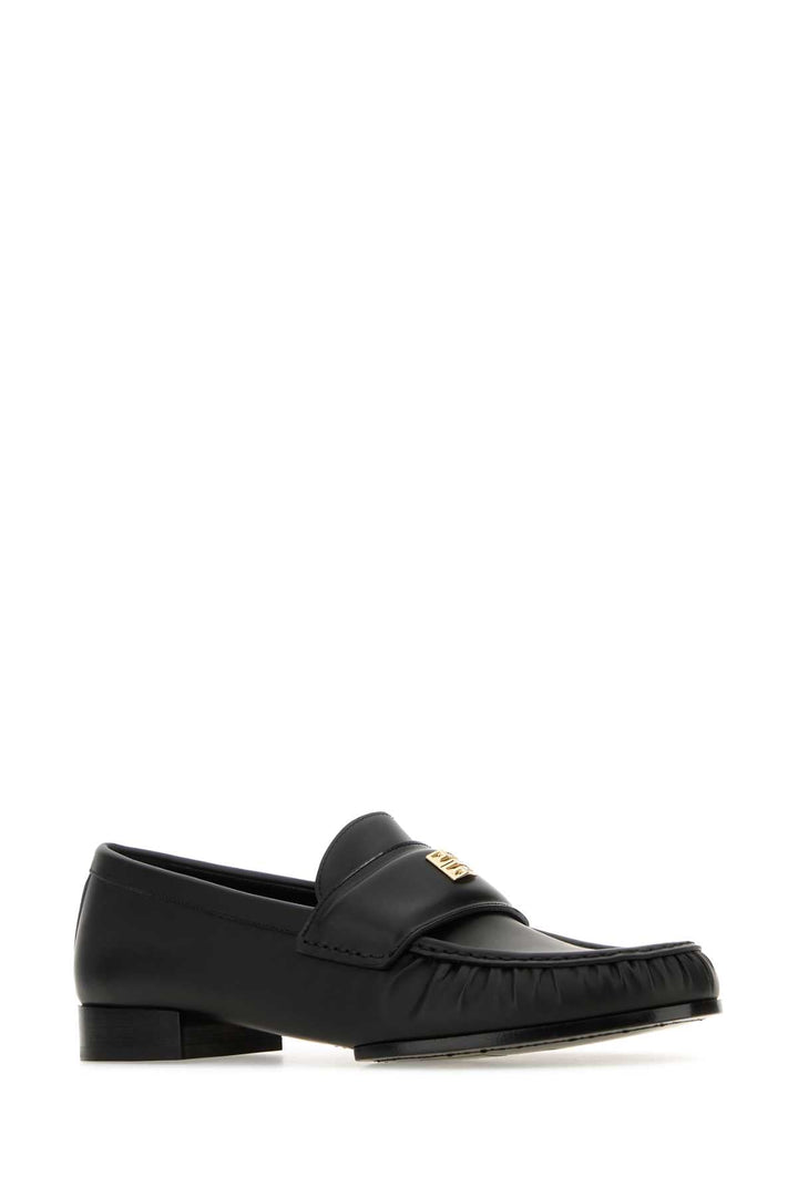 Givenchy Women Black Leather 4G Loafers