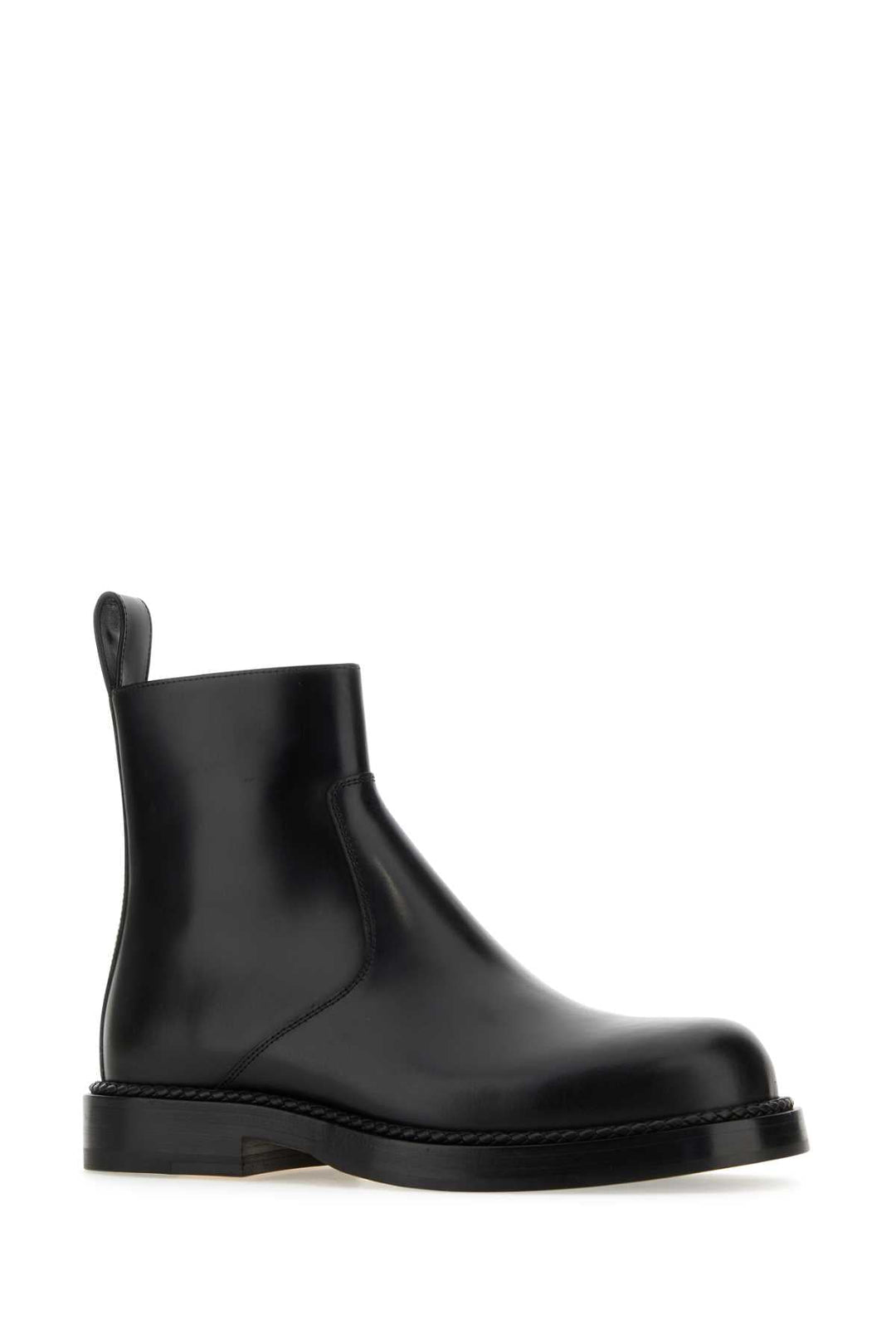 Bottega Veneta Men Black Leather Strut Ankle Boots