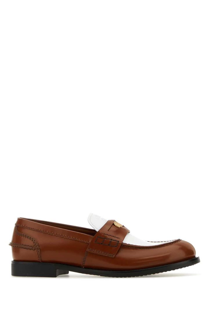 Miu Miu Women Two-Tone Leather Loafers