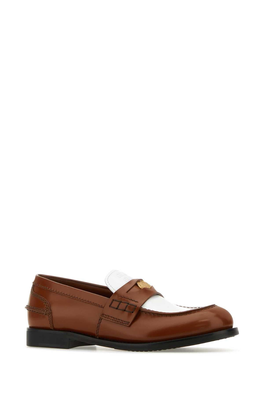 Miu Miu Women Two-Tone Leather Loafers