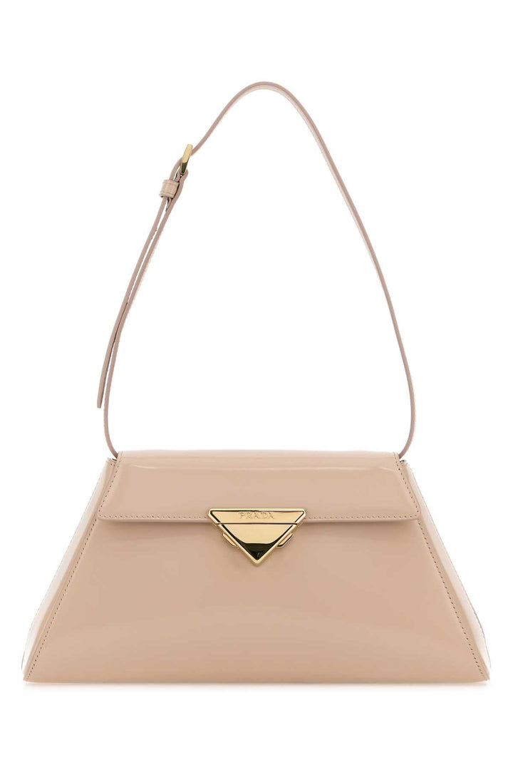 Prada Women Powder Pink Leather Shoulder Bag