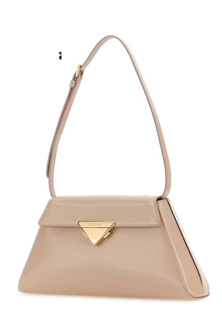 Prada Women Powder Pink Leather Shoulder Bag