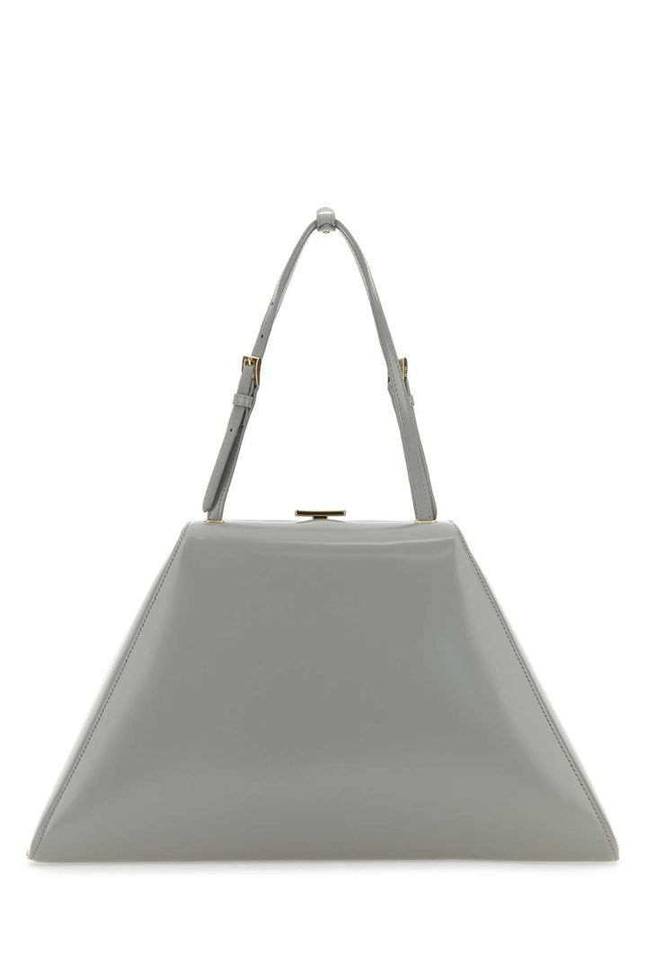 Prada Women Light Grey Leather Handbag