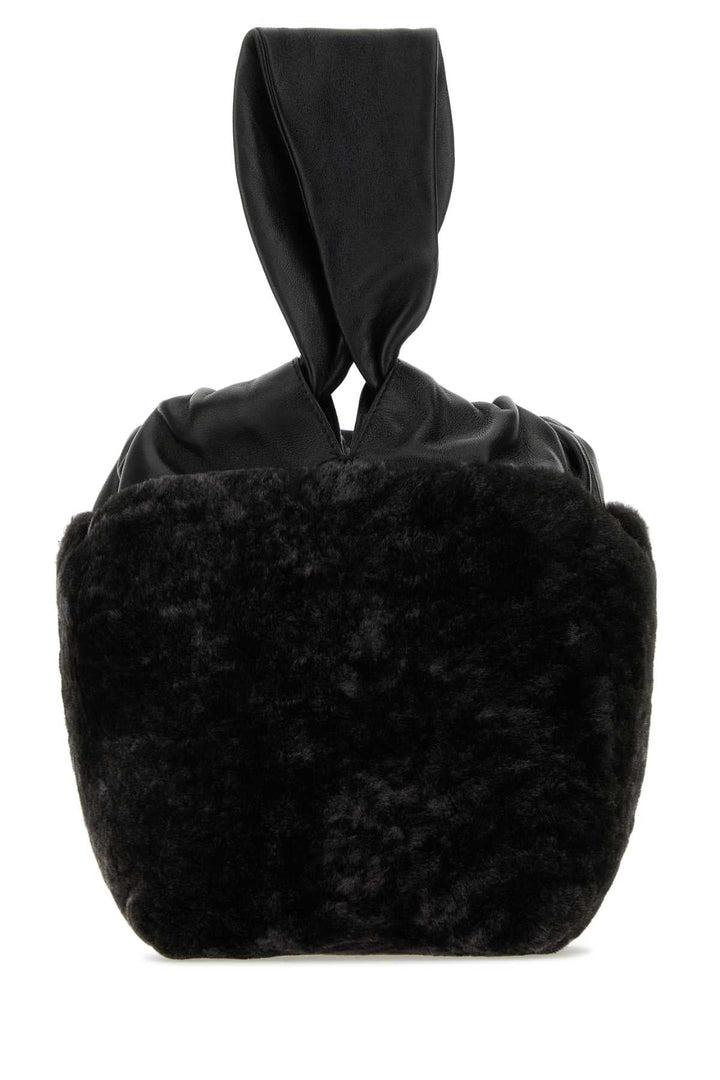Jil Sander Women Black Shearling Clutch