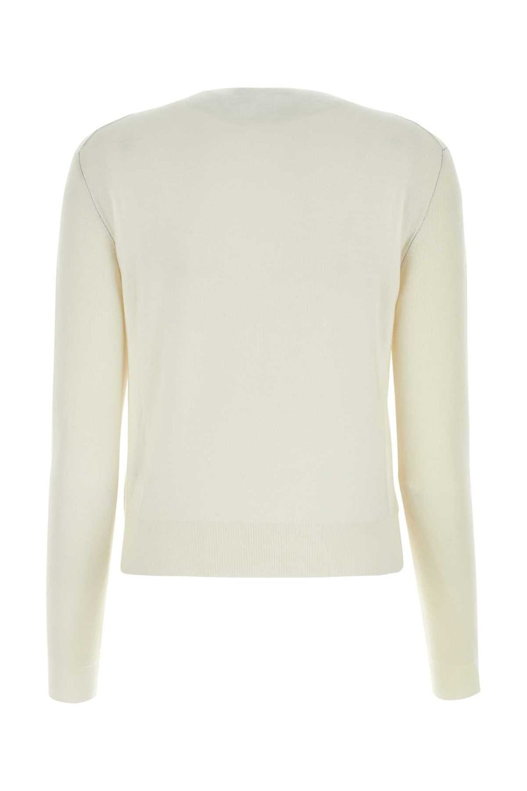 Fendi Women Ivory Stretch Cashmere Blend Sweater