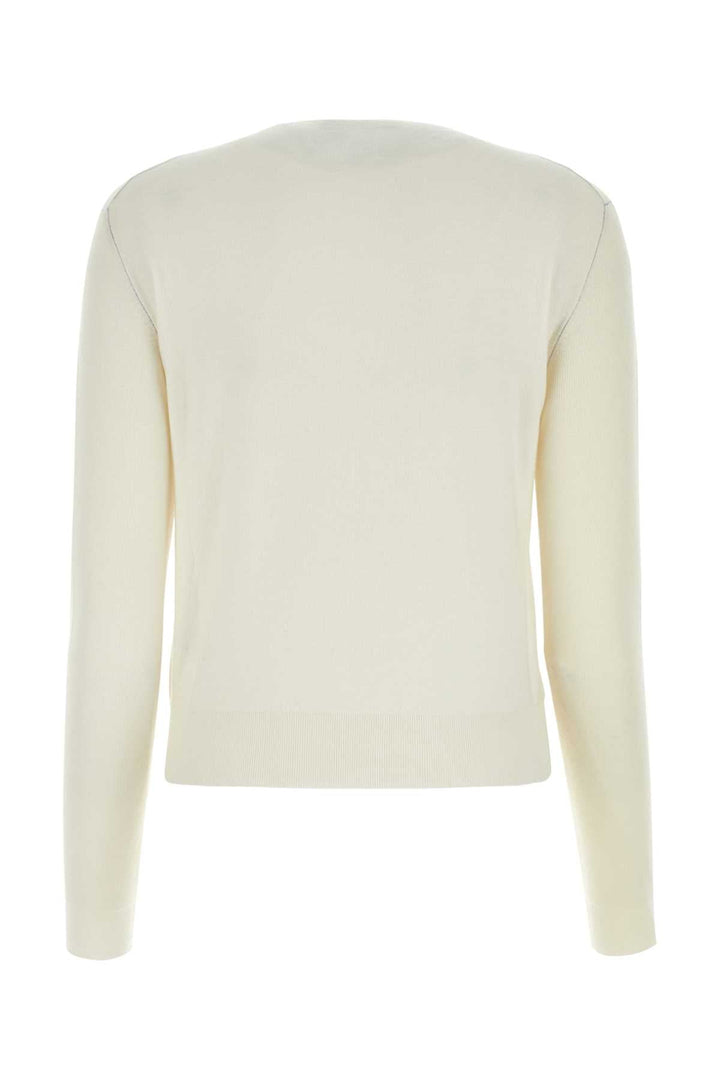 Fendi Women Ivory Stretch Cashmere Blend Sweater