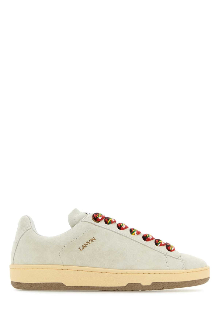 Lanvin Women Chalk Suede Lite Curb Sneakers