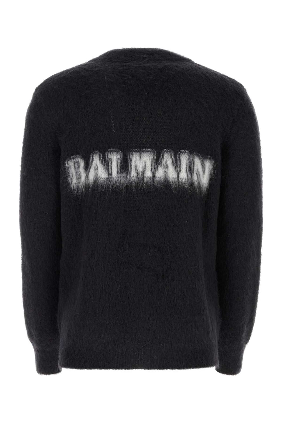 Balmain Men Black Mohair Blend Cardigan