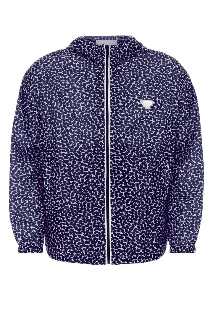 Prada Men Printed Re-Nylon Windbreaker