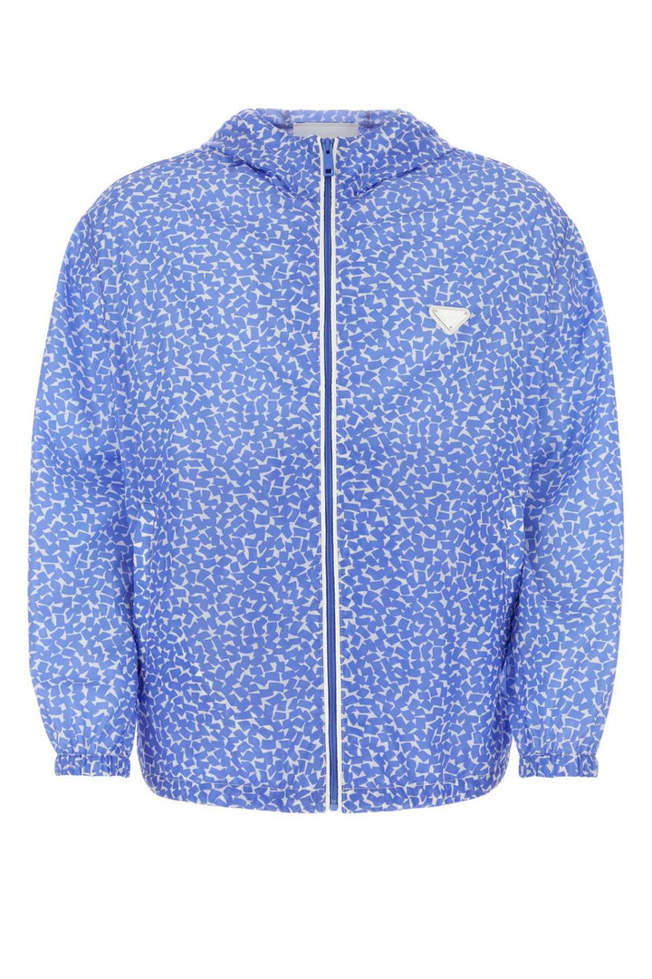 Prada Men Printed Re-Nylon Windbreaker