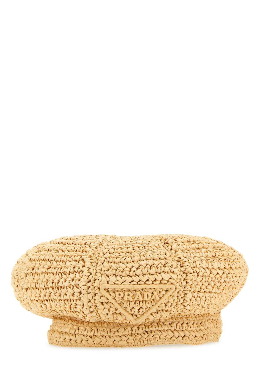 Prada Women Beige Rafia Baker Boy Hat