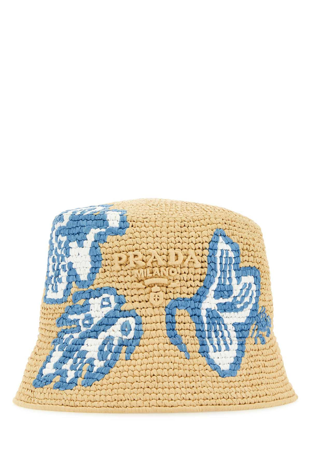 Prada Women Raffia Bucket Hat