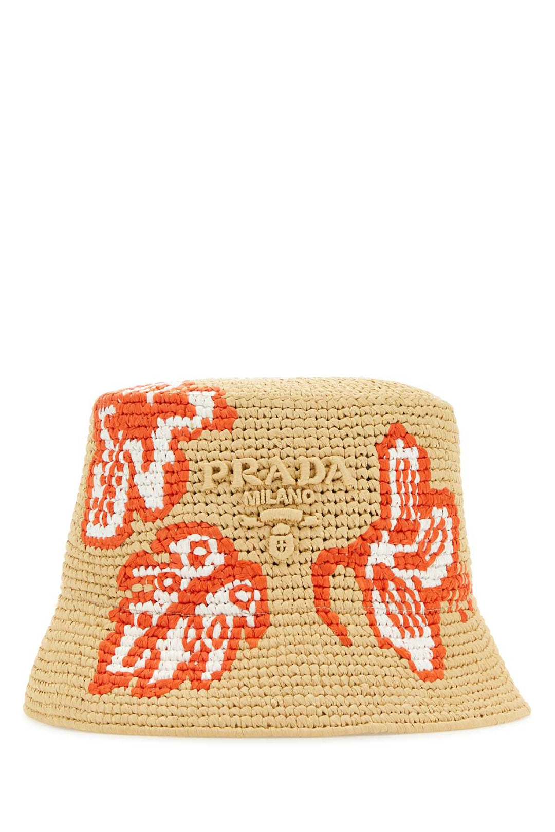 Prada Women Raffia Bucket Hat