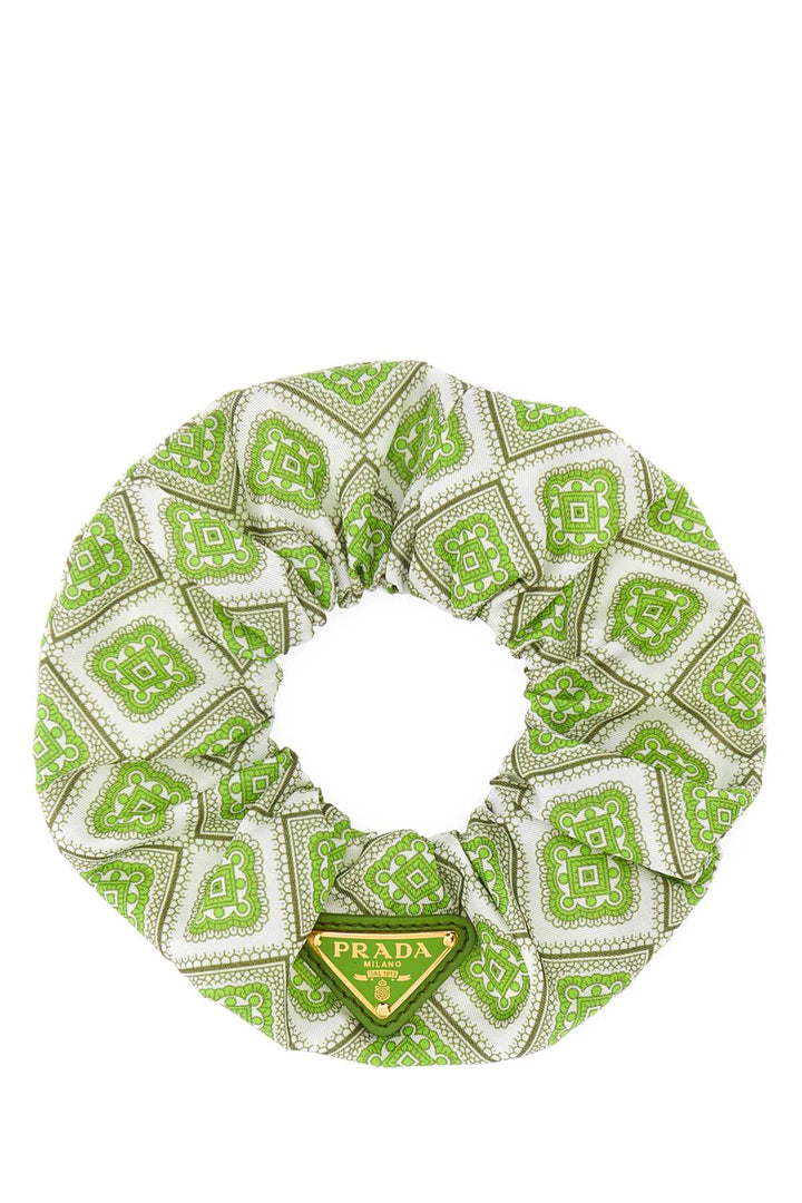 Prada Women Printed Twill Scrunchie