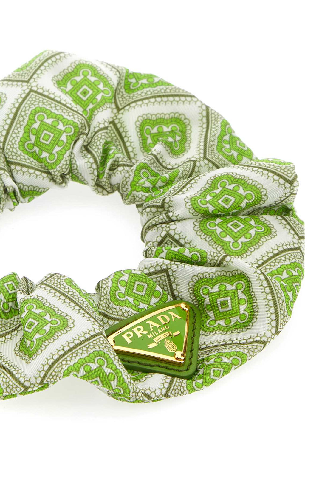 Prada Women Printed Twill Scrunchie