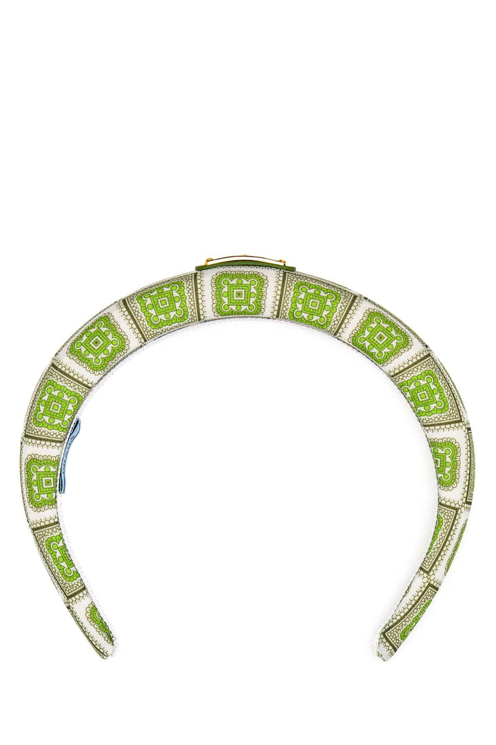 Prada Women Printed Twill Headband